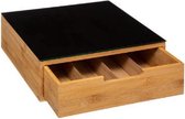 4goodz Capsulehouder Universeel Bamboe 30x30x10cm - Bruin/Zwart