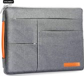 DSGN ZIP - Laptophoes 14 inch - Laptoptas - Notebook - Chromebook - Laptop Sleeve Hoes Case - Handvat - Waterdicht - Extra Vakken - Grijs