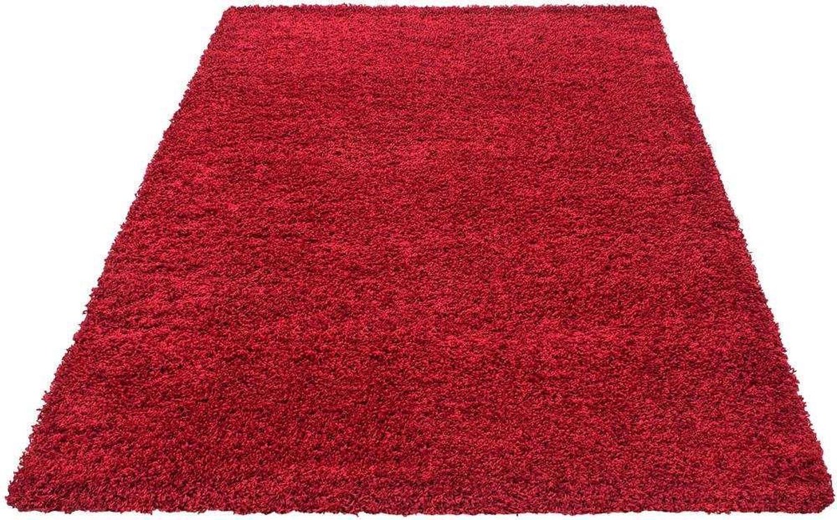Hoogpolig vloerkleed Life - rood - 160x230 cm