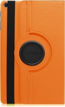 P.C.K. Hoesje/Boekhoesje/Bookcover/Bookcase/Book draaibaar Oranje geschikt voor Samsung Galaxy TAB S6 LITE P610/P615 MET PEN EN GLASFOLIE