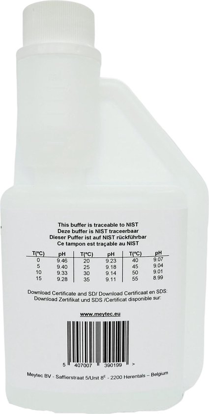 kalibratievloeistof pH 6.86 - Professionele ijkvloeistof pH 6.86 - Meytec®