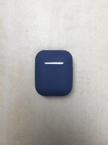 Soft silicone cover | geschikt geschikt voor Apple airpods| draadloze koptelefoon bescherm hoes | safety case| donkerblauw