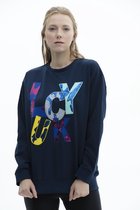 SCR. Ilona - Dames Trui - Oversized Sweater met Print - Lucky - Zwart - One Size