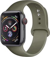 iWatch bandje – kaki– 38/40 mm  – Apple Watch – Sportbandje – Khaki - S/M – Siliconen - Apple Watch Serie 3/2/1 – Apple Watch Serie 5/4