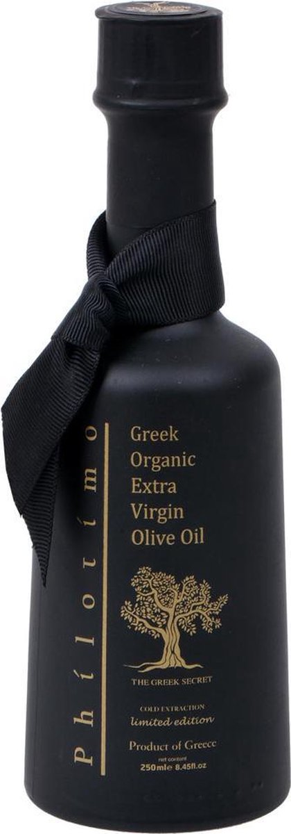 Philotimo - Extra virgin Bio olijfolie - 250ml - Verse Oogst 11/2024 - 100% Griekse Koroneiki olijven - Bekroonde topkwaliteit - Rijk aan polyfenolen/antioxidanten - Koude persing