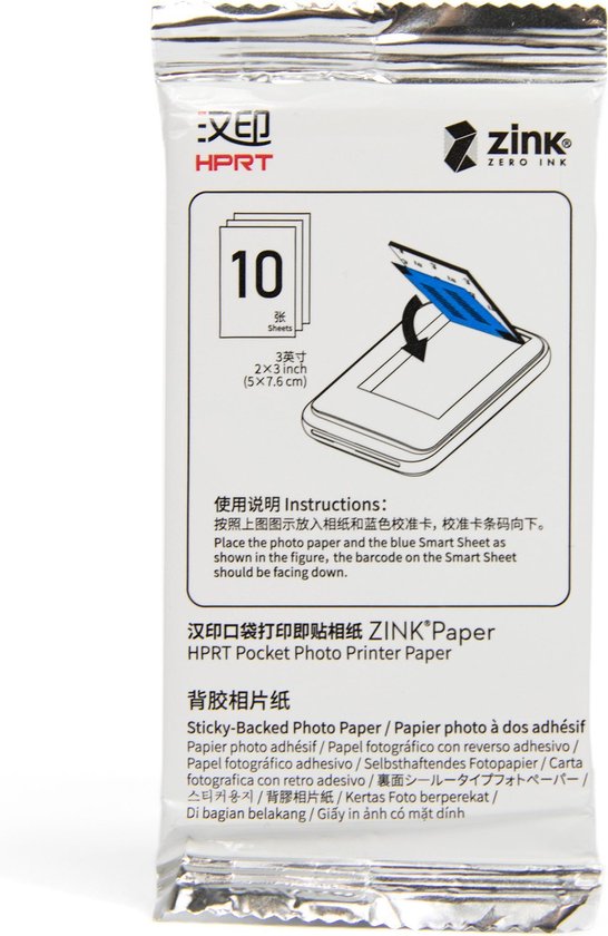 balans Beschrijving Oceaan G&G zelfklevend fotopapier voor pocket printer - 10 stuks (7.6 x 5cm) |  bol.com