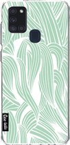 Casetastic Samsung Galaxy A21s (2020) Hoesje - Softcover Hoesje met Design - Seam Foam Organic Print Print