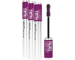 3x Maybelline The Falsies Lash Lift Mascara - 01 Black - Zwart