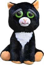 Feisty Pets Zwarte Kat Pluche Knuffel 25 cm