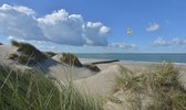 Fotobehang duinen zee en strand Burgh Haamstede 450 x 260 cm - € 295,--