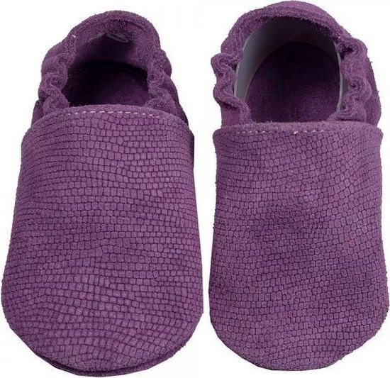Hobea Chaussons de bébé Hobea en daim violet avec relief ( Loop)