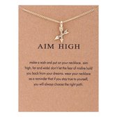 Aim High ketting - Pijlen aan ketting - Geluksketting - Vriendschapsketting
