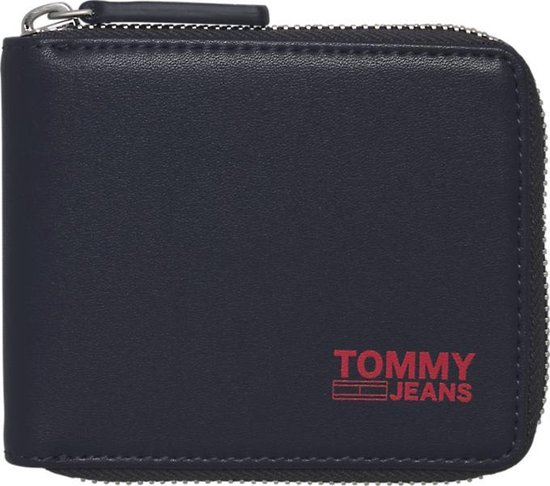 bundel Getuigen duidelijk Tommy Hilfiger - TJM ZA wallet recycled leather - RFID - heren portemonnee  - twilight navy | bol.com