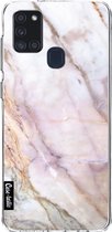 Samsung Galaxy A21s Hoesje - Casetastic - Soft Serie - TPU Backcover - Pink Marble - Hoesje Geschikt Voor Samsung Galaxy A21s