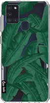 Casetastic Samsung Galaxy A21s (2020) Hoesje - Softcover Hoesje met Design - Banana Leaves Print