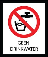 Bord ISO7010 Verboden Geen drinkwater 20 x 24 cm