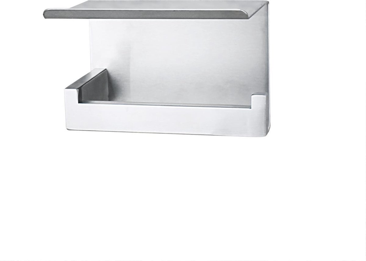 Xaptovi Toiletrolhouder met Telefoonhouder - Zonder boren - wc rolhouder - mobiele telefoonhouder