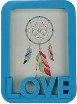 Fotolijst LOVE - Blauw - Kunststof - 13 x 18 cm Valentijn - Liefde - Valentijnsdag
