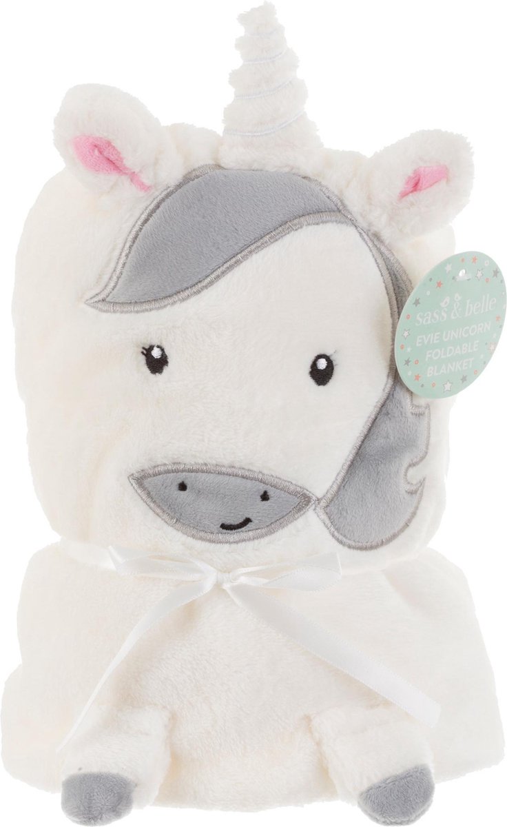 Couverture bébé Unicorn Sass & Belle en polaire douce - jolie