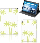 Leuk Tablethoesje Lenovo Tablet M10 Hoes met Standaard Palmtrees