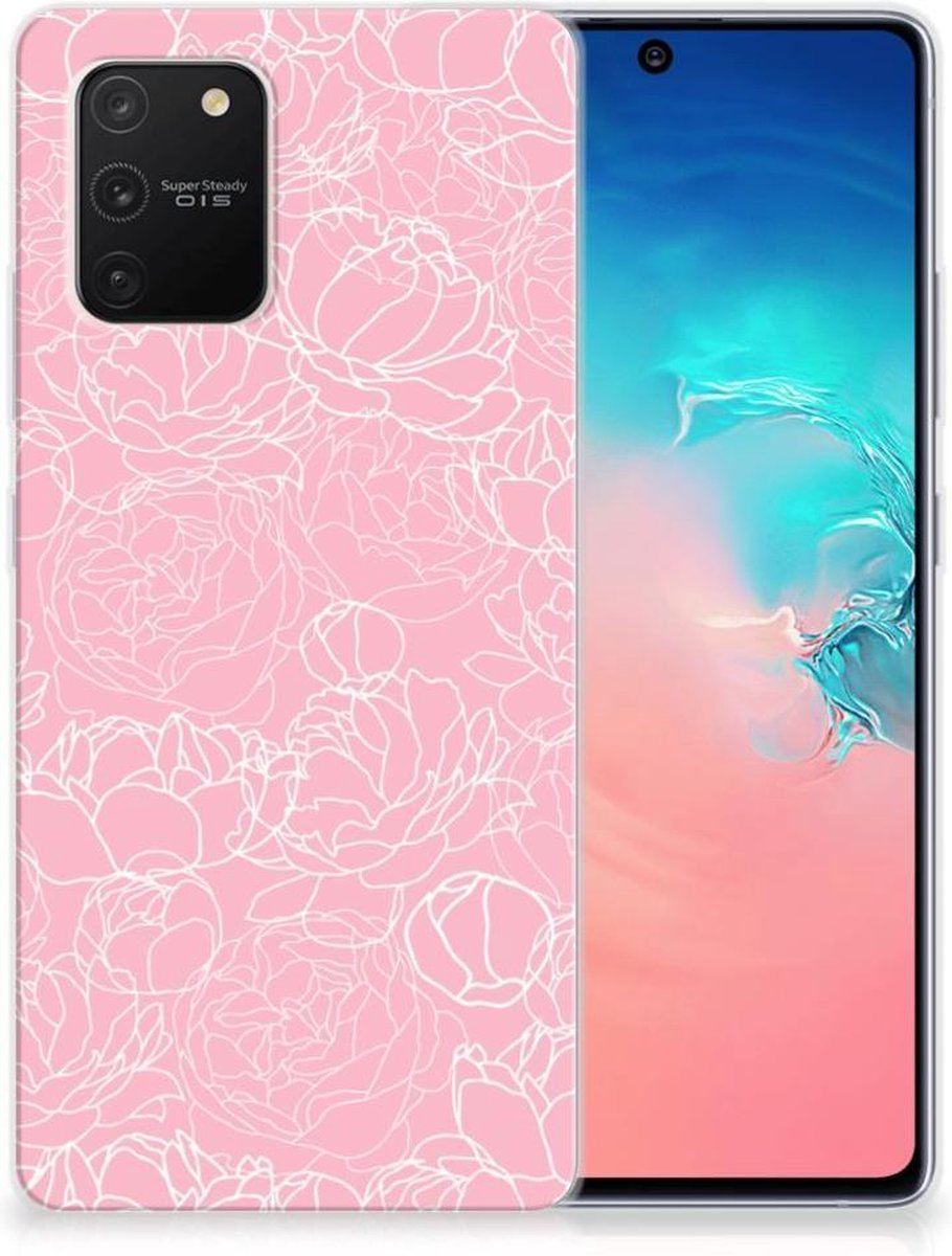 Samsung Galaxy S10 Lite TPU Case White Flowers