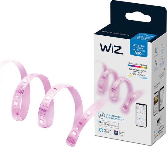 WiZ 8719514261082, Eclairage intelligent par bande, Wi-Fi, Blanc, LED, Ampoule(s) non remplaçable(s), 2700 K