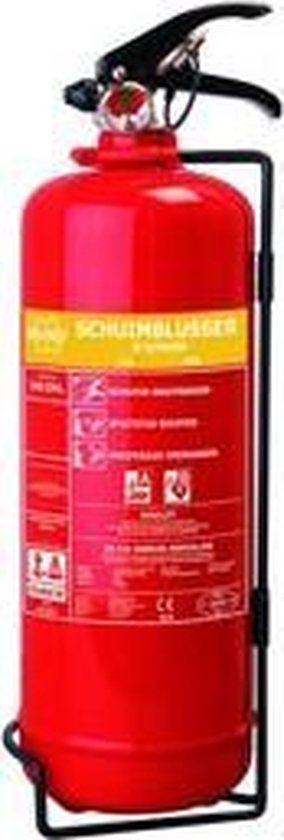 Smartwares 10.014.97 - Brandblusser Schuim 2L - Incl ophangbeugel - Brandklasse AB - BSI Gecertificeerd