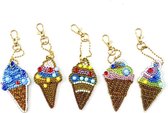 Diamond painting Sleutelhanger Ijsjes