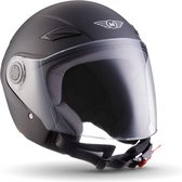 MOTO U53 Jethelm scooterhelm, motorhelm, Matt Black. M, hoofdomtrek 57-58cm