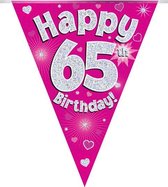 Oaktree - Vlaggenlijn Roze Happy 65th Birthday