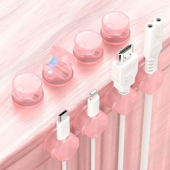 Produktbild von 6 STÜCK KABELHALTER Magnetisch Kabelclips, Verstellbare Kabel Organizer