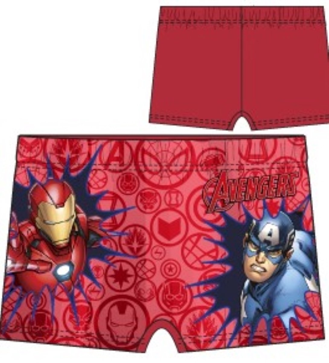 Marvel Avengers - Zwembroek - Rood - Zwemshort - strak model — afbeelding 3