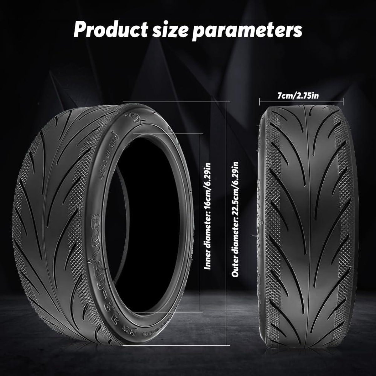 60/70-6.5 Massieve Antislip Rubberbanden voor Segway Ninebot - 60/70-6.5 - €29,00