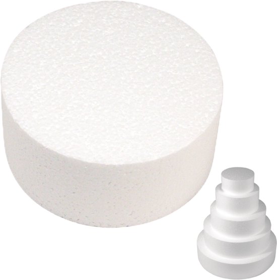 2x disques en polystyrène de 30 cm de large et 7 cm d'épaisseur - objets pour figurines de loisirs