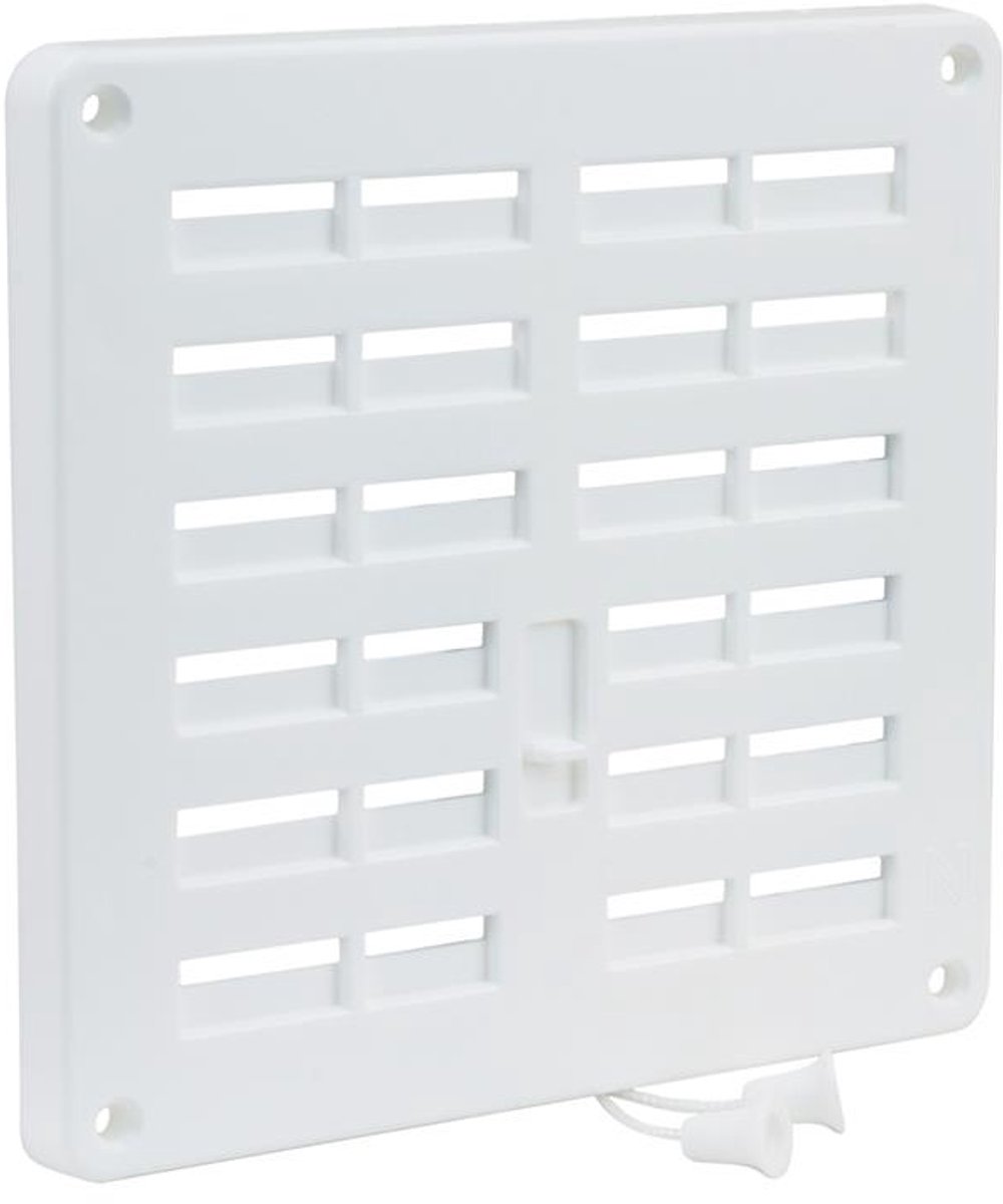 Starx luchtrooster met trekkoord - 200 x 200 mm - wit