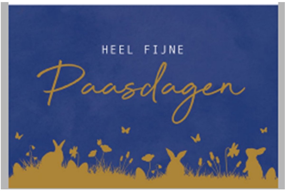 Luxe Wenskaart Pasen - Heel Fijne Paasdagen - Blanco binnenzijde