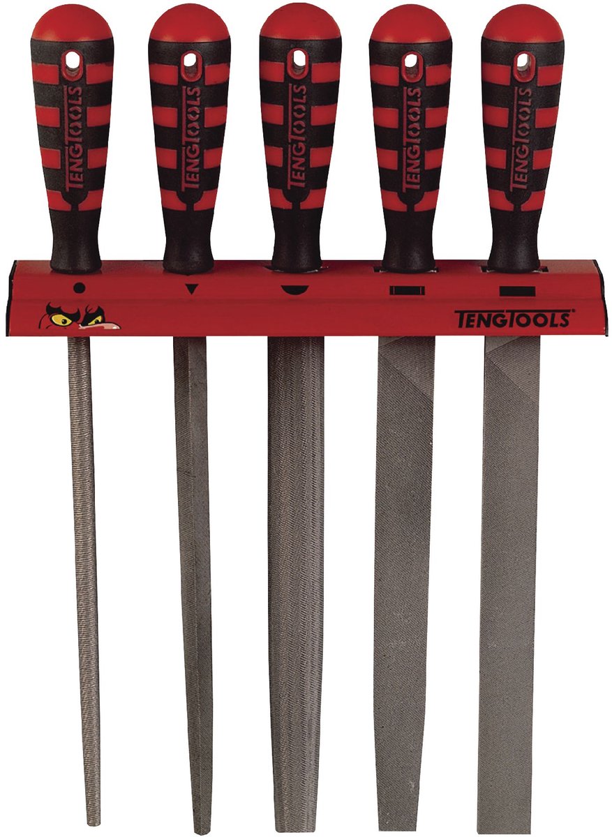 Vijlenset 5dlg op muurrek Teng Tools WRFL05
