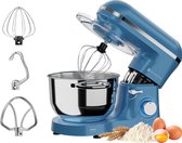 KitchenBrothers Keukenrobot - Keukenrobot - 6,2L - Mixer met Mengkom - Keukenmixer - 2000W - Pastel Blauw