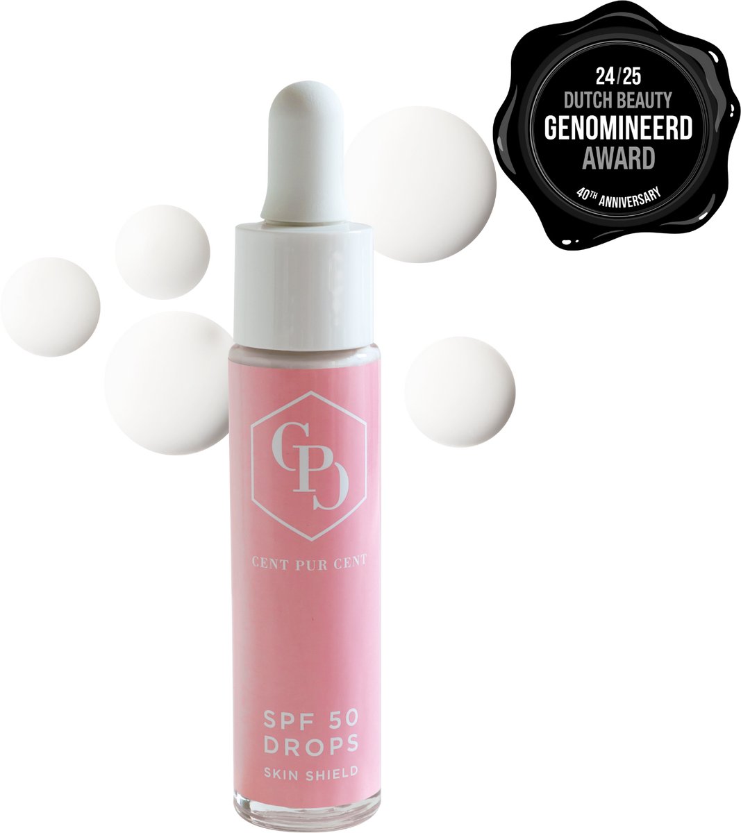 Cent Pur Cent SPF50 Drops Skin Shield - Hydraterend - Lichte formule - Eenvoudig in gebruik - 75 ml