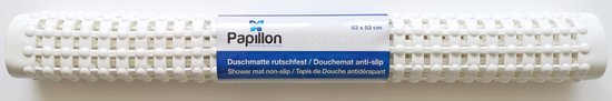 Goujons antidérapants Papillon pour tapis de douche Blanc - 53x53 cm pvc