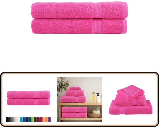 Set van 2 badstoffen saunadoeken, 80 x 200 cm, 100% katoen, 2 x saunahanddoek, strandlaken, XXL smaragdgroen