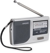 Caliber Noodradio - Radio op Batterijen - Kleine Draagbare Radio - Noodpakket - 72 uur batterijduur - AM & FM Radio - Koptelefoonaansluiting (HPG311R)