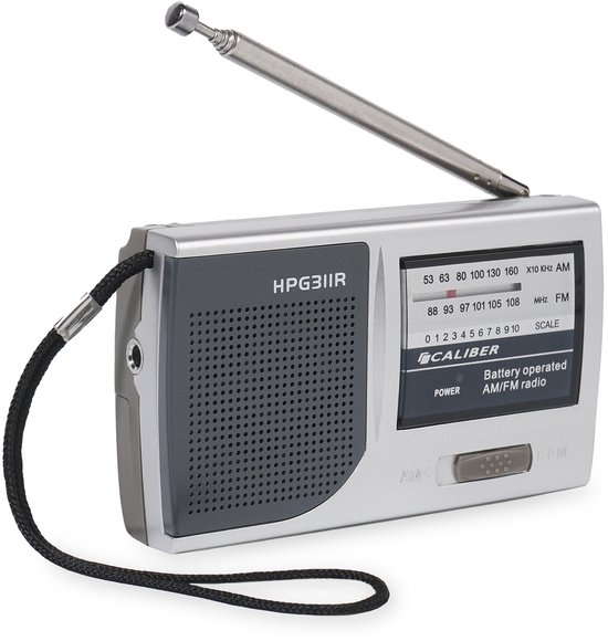 Caliber HPG311R – draagbare noodradio – AM/FM – koptelefoonaansluiting