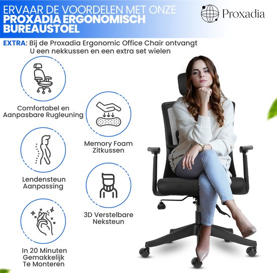 ALFORDSON Bureaustoel met massagefunctie, ergonomisch design met grote bekleding, lendensteun, wielen voor soepele mobiliteit op kantoor, linnen stof (grijs