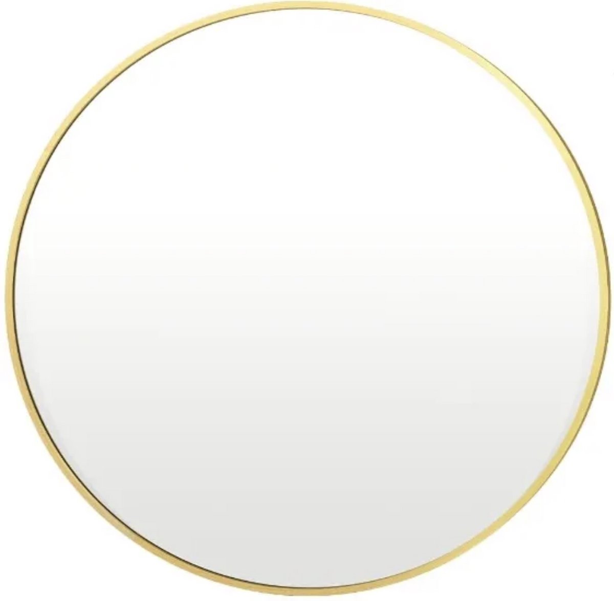 Luxaliving Ronde Wandspiegel 80 cm – Goud Metaal – Veiligheidsglas – Modern Design