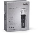 Doos van BaByliss Lithium Power Hair Clipper, met afbeelding van de tondeuse en specificaties.