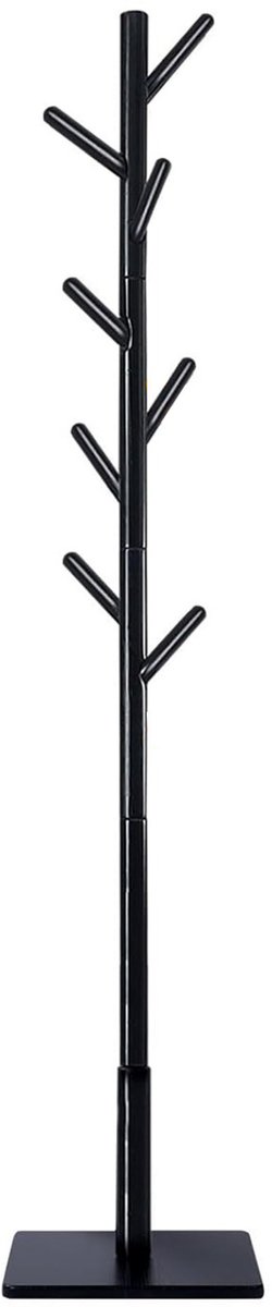VELTRR® Kapstok Staand - Garderoberek - Kledingrek Haken- Industrieel - Zwart