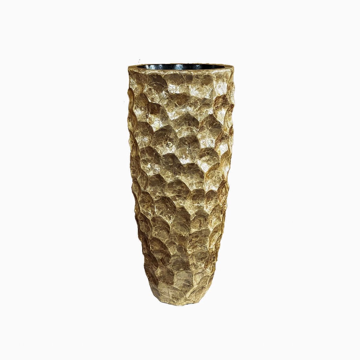 Deco-Trendz Gouden Schelpenvaas - Luxe Ambachtelijke Vaas - 90cm