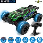 Gear2Play RC Nitro Racer Terreinwagen 1:18 - Incl. 2 oplaadbare batterijen - All weather Terreinbanden - High Speed 30 km/u
