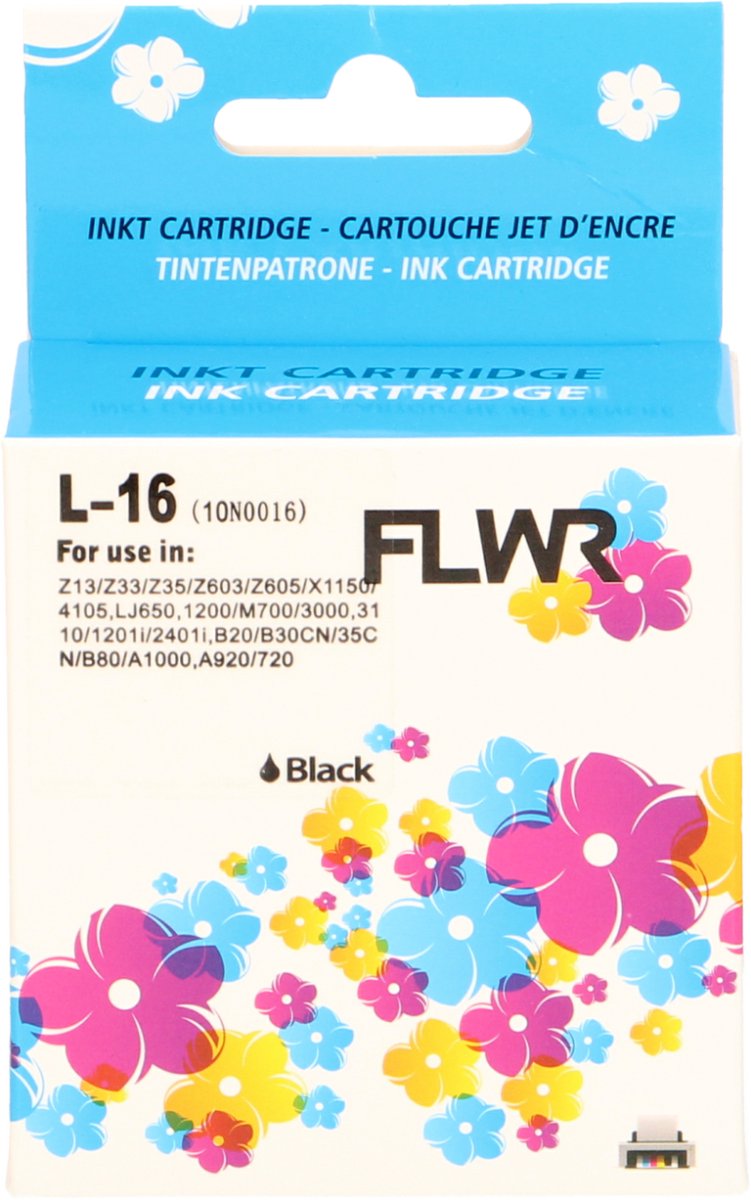 FLWR - Cartridges / Lexmark 16 / zwart / Geschikt voor Lexmark